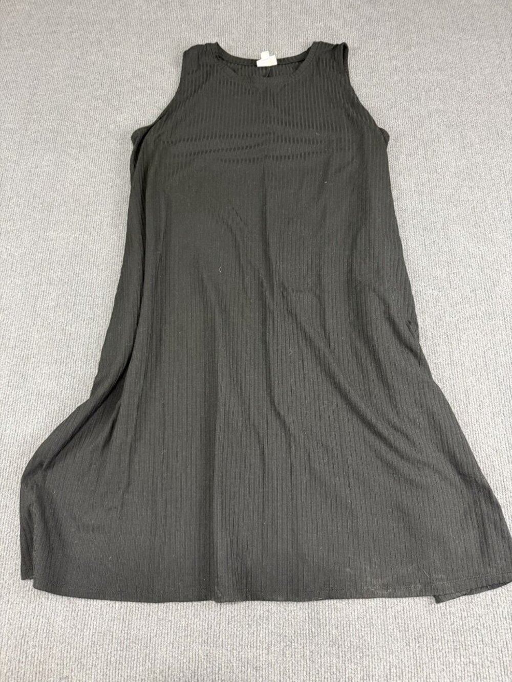 LuLaRoe Womens Black Ribbed Sleeveless Maxi Dress 3XL